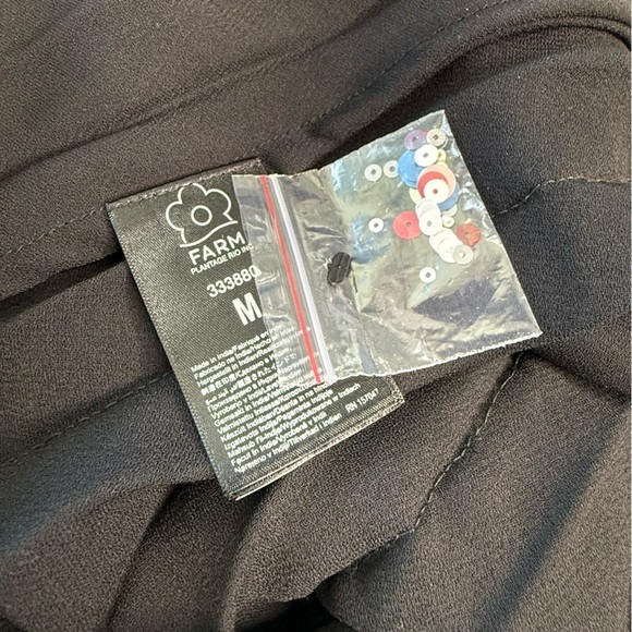 NWT Farm Rio V Neck Sequins Slip Maxi Dress Women Size M In Black Sleeveless - Picture 12 of 17